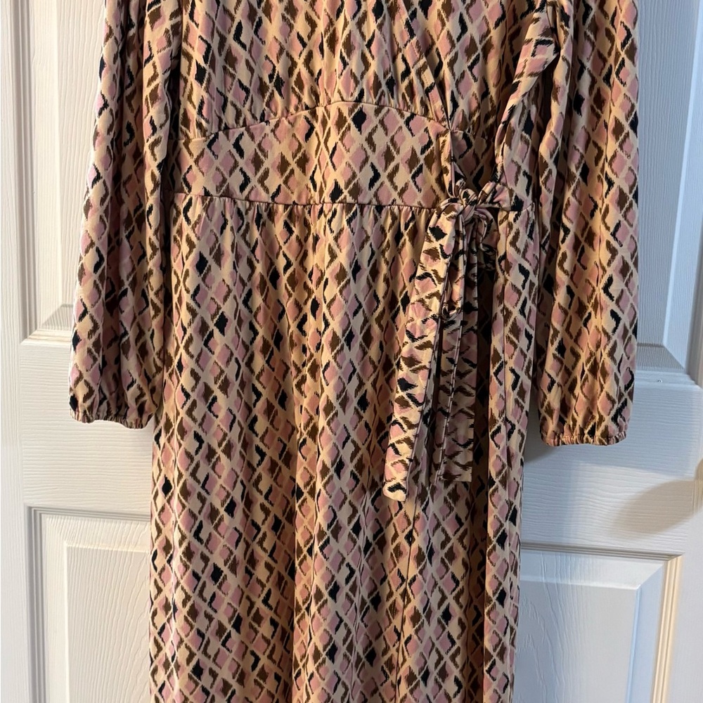 Cato Pink and Black Long Sleeve Dress